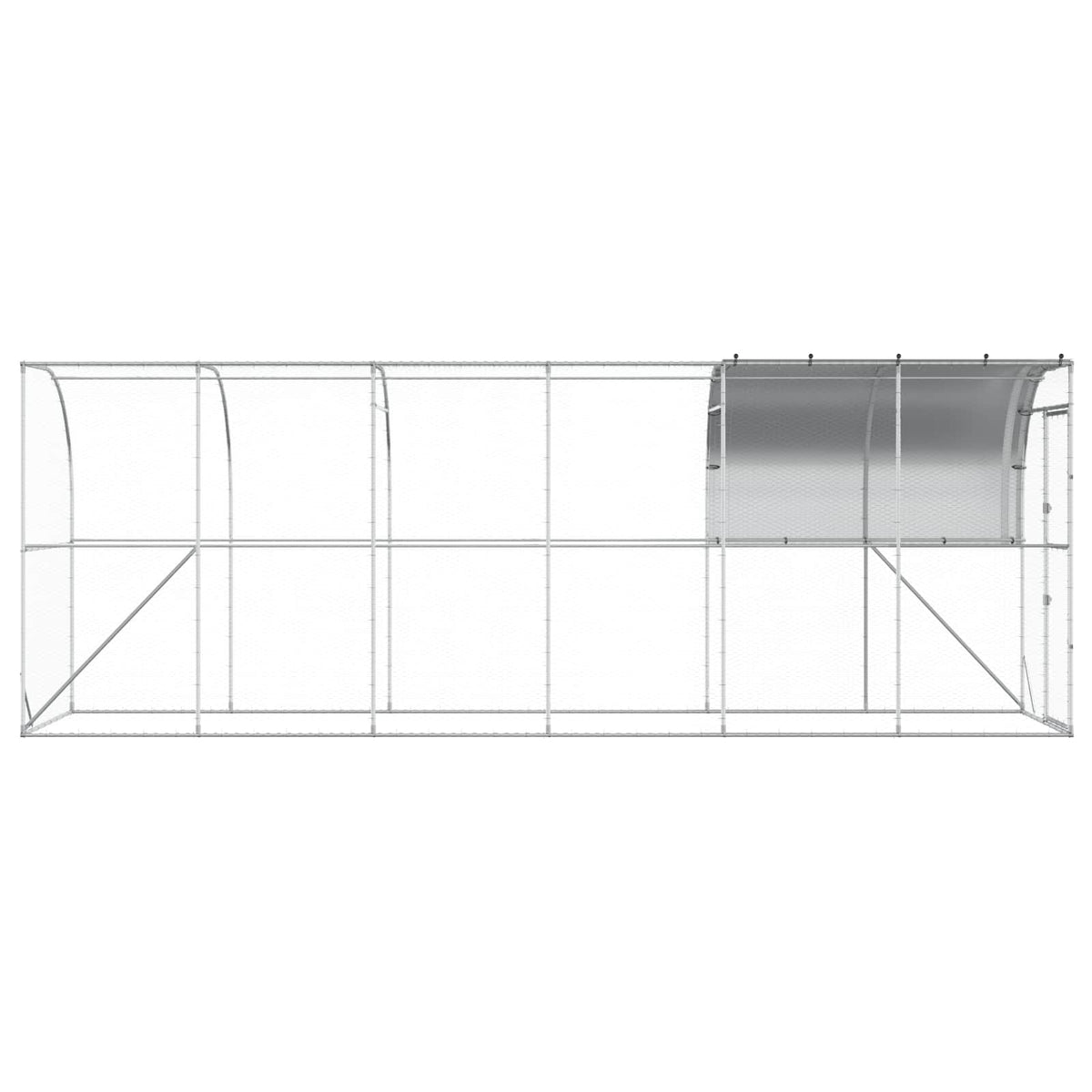 Kippenhok Tegen De Muur Zilver 600 X 100 X 215 Cm