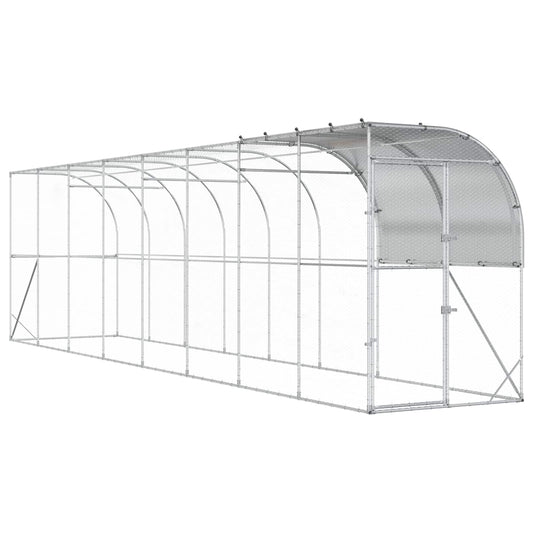 Kippenhok Tegen De Muur Zilver 800 X 100 X 215 Cm