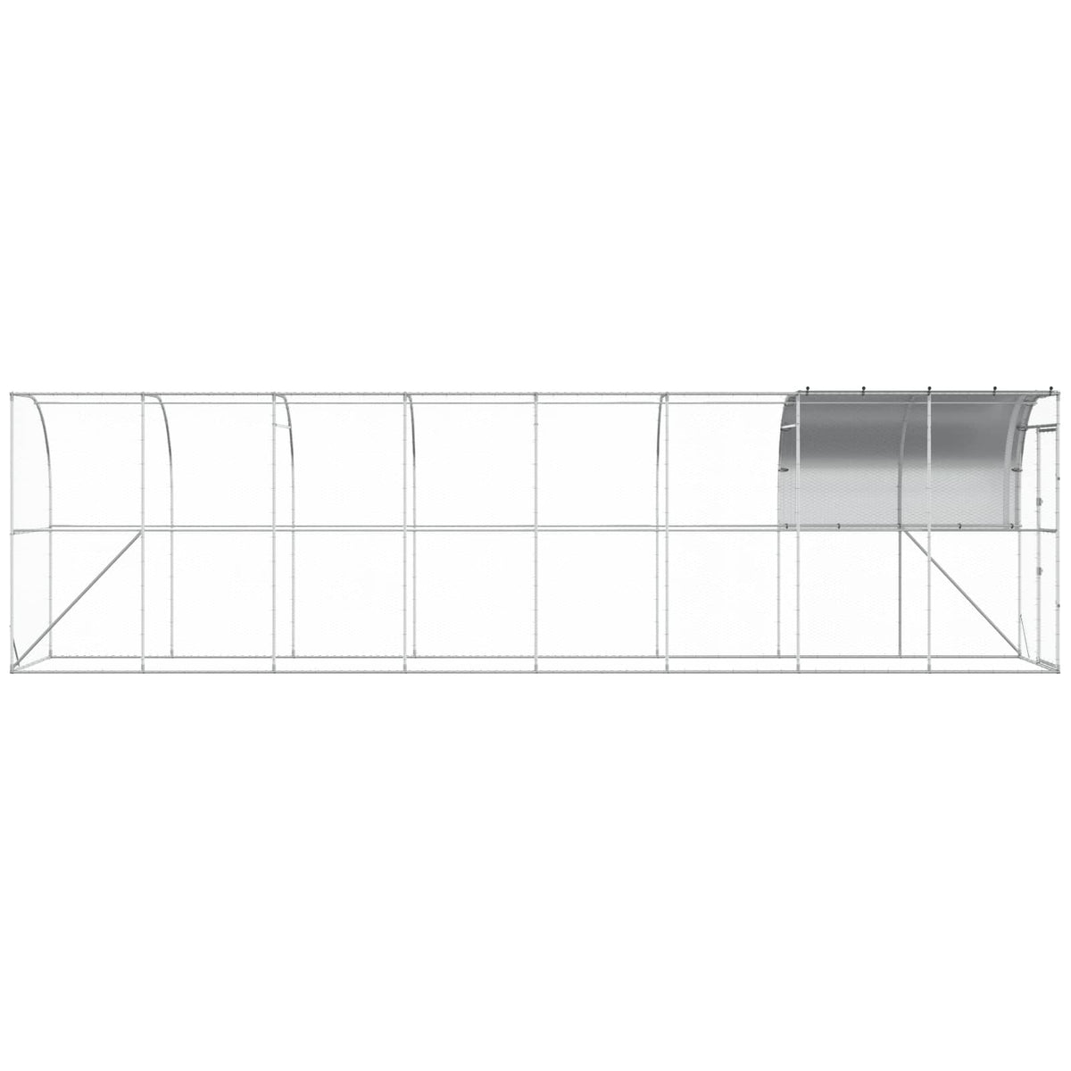 Kippenhok Tegen De Muur Zilver 800 X 100 X 215 Cm