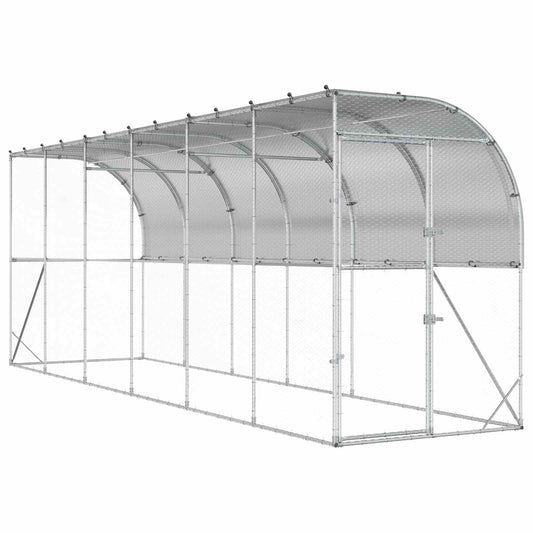 Kippenhok Tegen De Muur Zilver 600 X 150 X 215 Cm