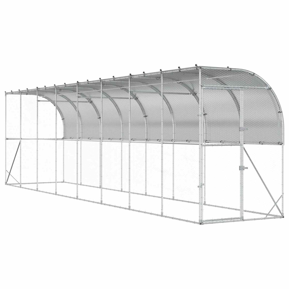 Kippenhok Tegen De Muur Zilver 600 X 150 X 215 Cm