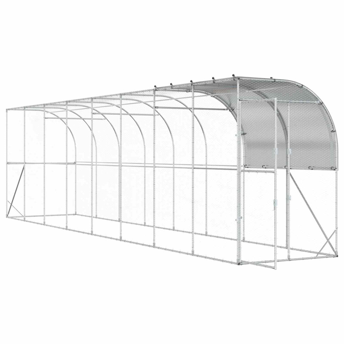 Kippenhok Tegen De Muur Zilver 800 X 150 X 215 Cm