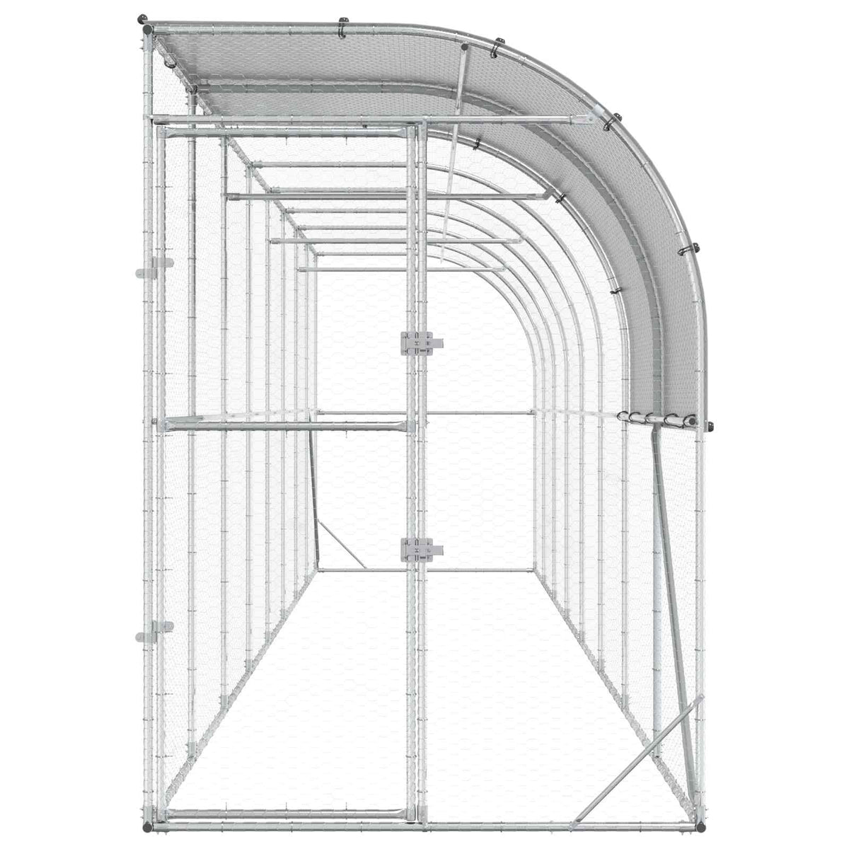 Kippenhok Tegen De Muur Zilver 800 X 150 X 215 Cm