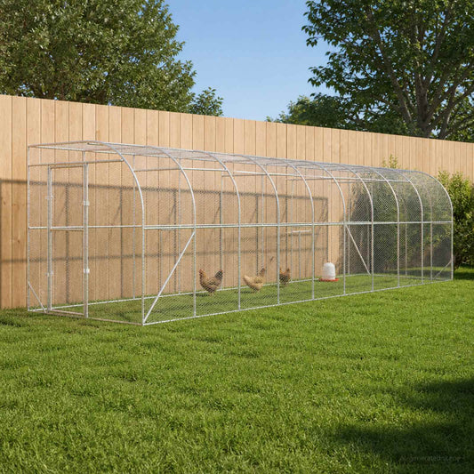 Kippenhok Tegen De Muur Zilver 600 X 150 X 215 Cm