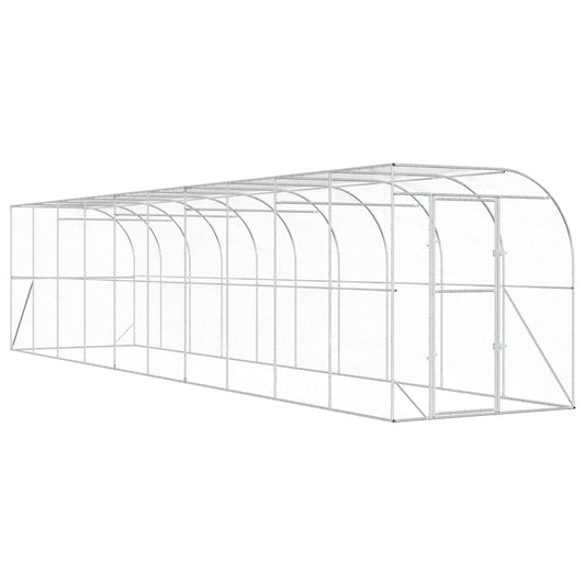 Kippenhok Tegen De Muur Zilver 600 X 150 X 215 Cm