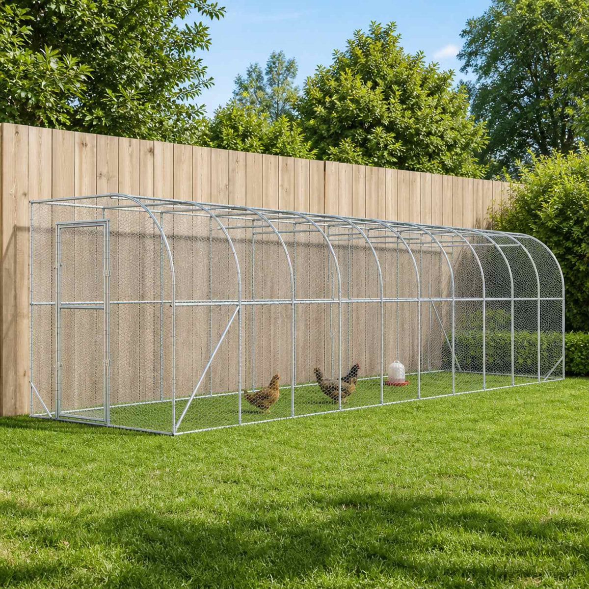 Kippenhok Tegen De Muur Zilver 600 X 150 X 215 Cm