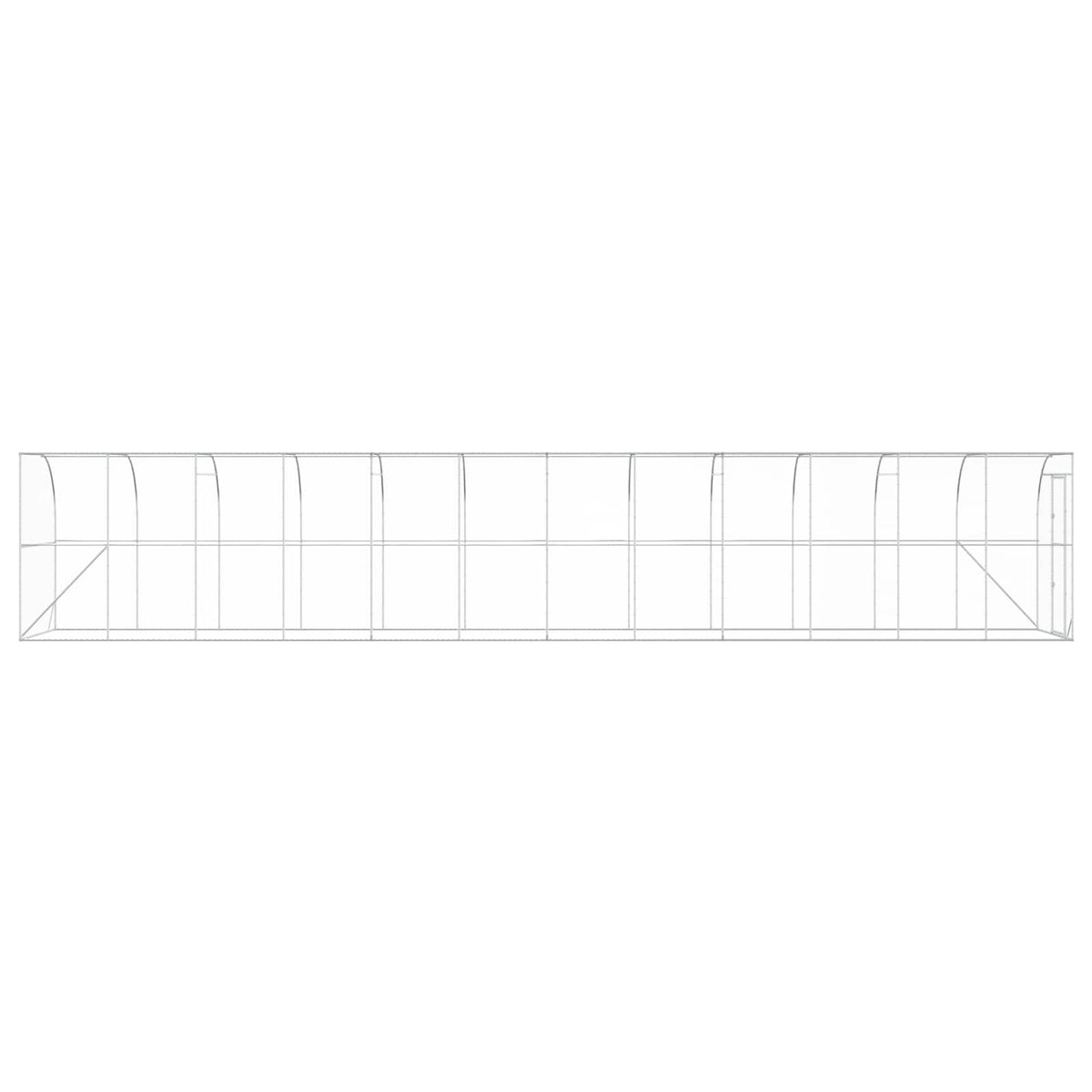 Kippenhok Tegen De Muur Zilver 600 X 150 X 215 Cm