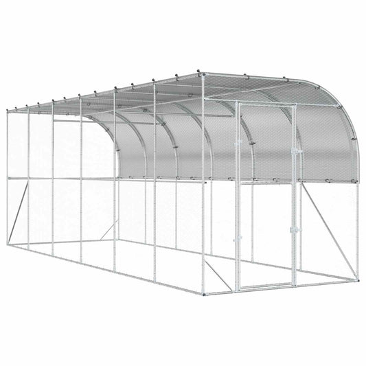 Kippenhok Tegen De Muur Zilver 600 X 150 X 215 Cm