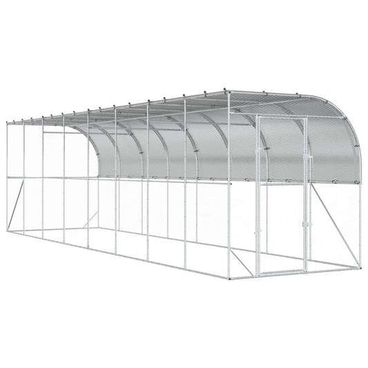 Kippenhok Tegen De Muur Zilver 600 X 150 X 215 Cm