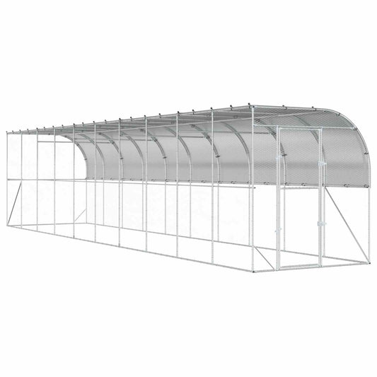 Kippenhok Tegen De Muur Zilver 600 X 150 X 215 Cm