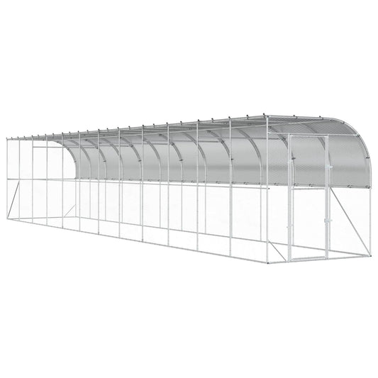 Kippenhok Tegen De Muur Zilver 600 X 150 X 215 Cm