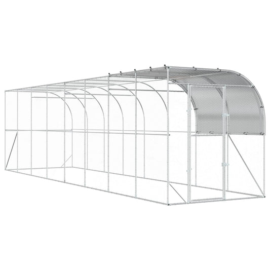 Kippenhok Tegen De Muur Zilver 800 X 200 X 215 Cm
