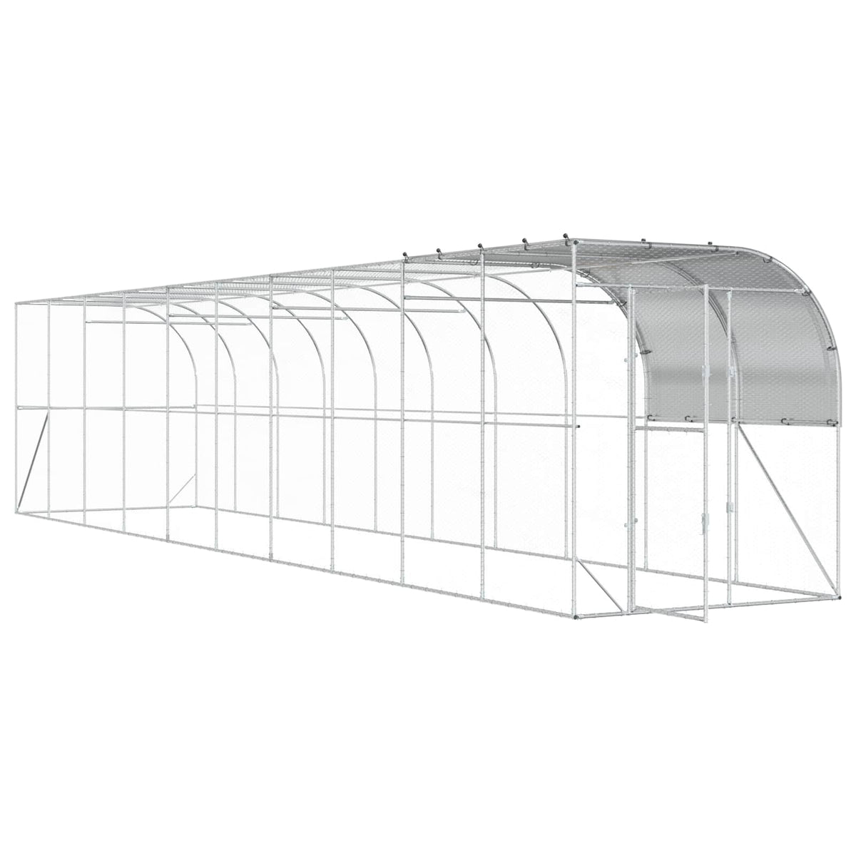 Kippenhok Tegen De Muur Zilver 1000 X 200 X 215 Cm