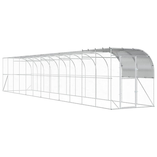 Kippenhok Tegen De Muur Zilver 1200 X 200 X 215 Cm