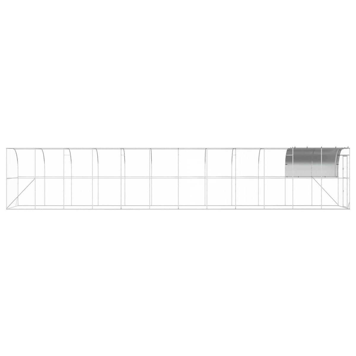 Kippenhok Tegen De Muur Zilver 1200 X 200 X 215 Cm