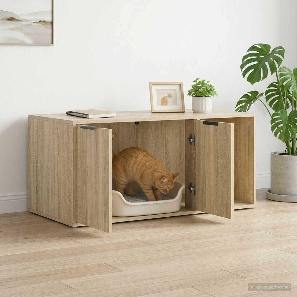Kattenkrat Meubel Bewerkt Hout