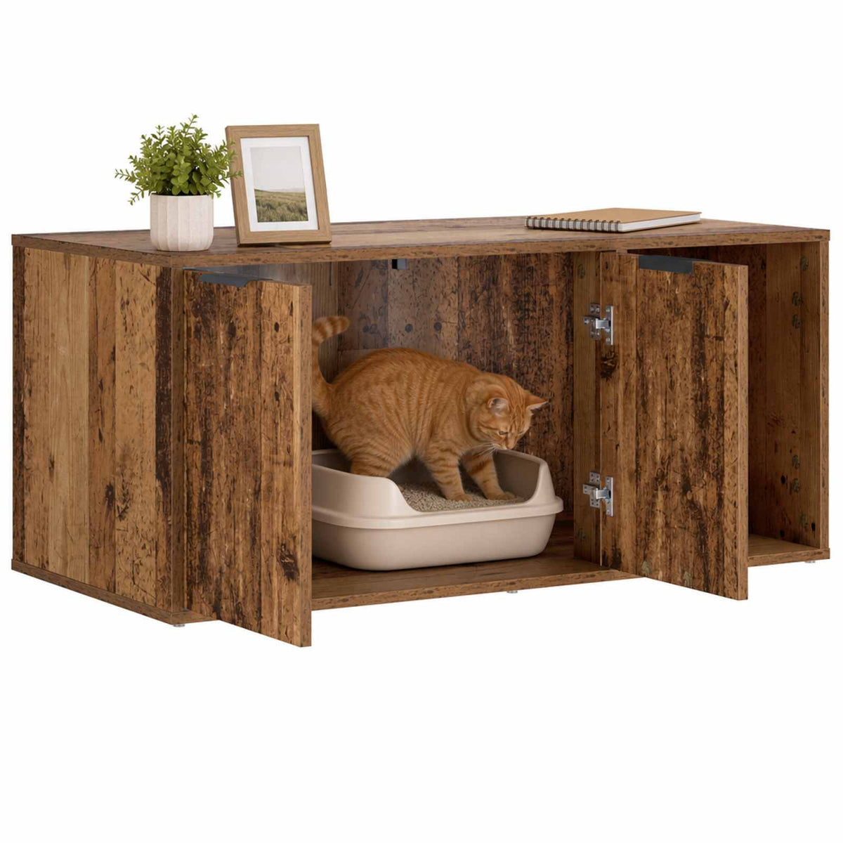 Kattenkrat Meubel Bewerkt Hout