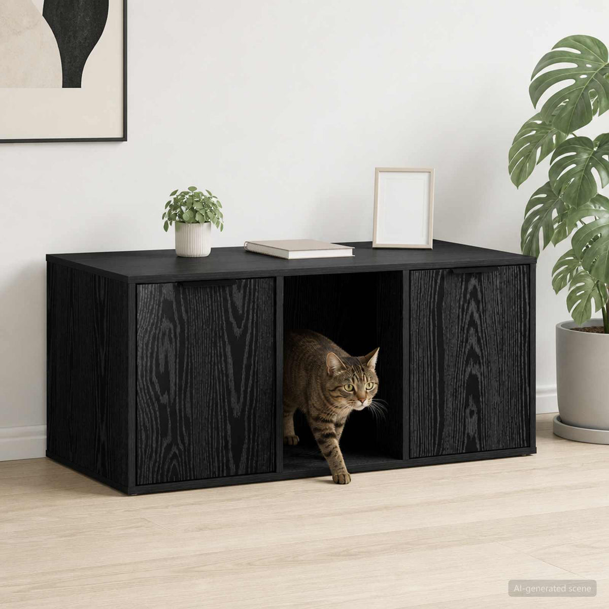 Kattenkrat Meubel Bewerkt Hout