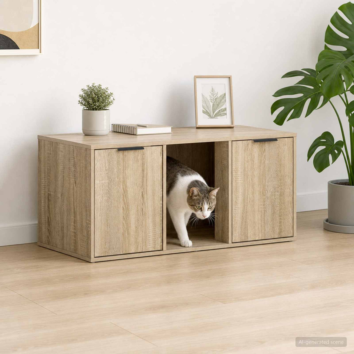 Kattenkrat Meubel Bewerkt Hout
