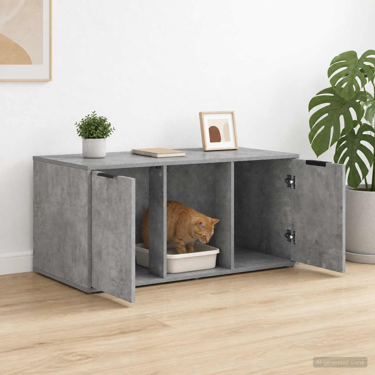 Kattenkrat Meubel Bewerkt Hout