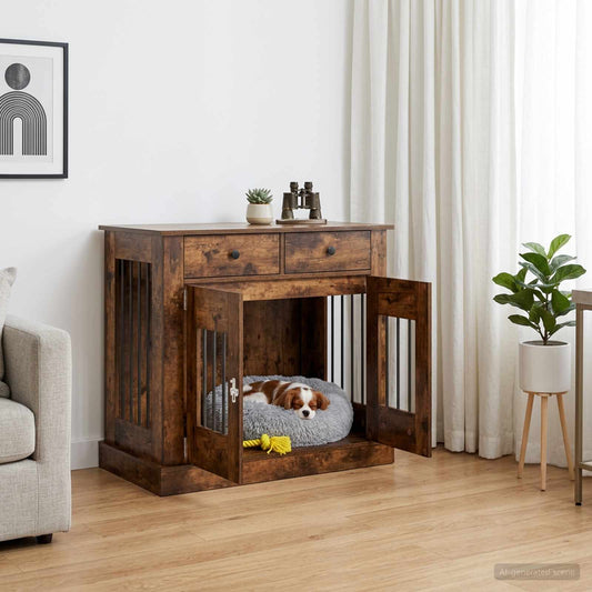 Hond Bench Meubel 90 X 47,5 X 80 Cm Bewerkt Hout