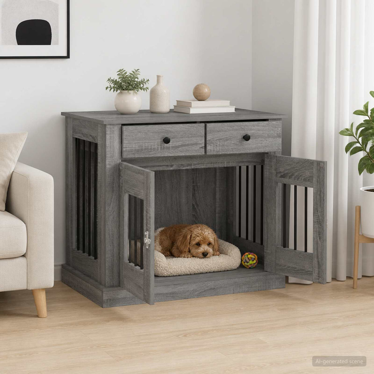 Hond Bench Meubel 90 X 47,5 X 80 Cm Bewerkt Hout