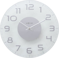 Wall clock - 30 x 3.5 cm - Glass - 'Classy Round'