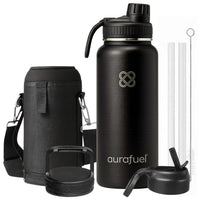 Stainless Steel Drink Bottle - Black