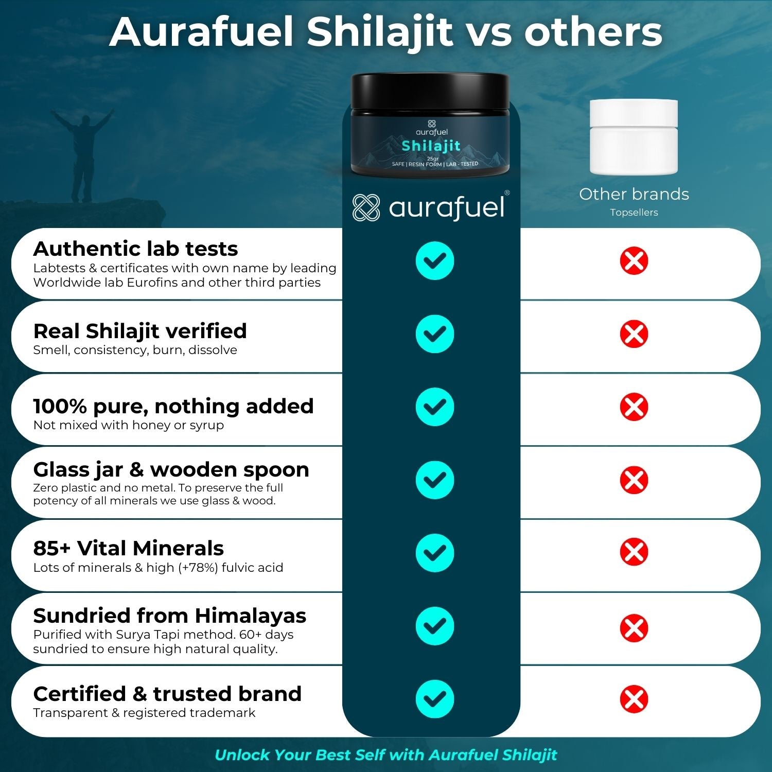 Pure Shilajit Resin from Himalaya - 100% authentic & purified