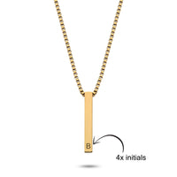 Bar cube initial gold