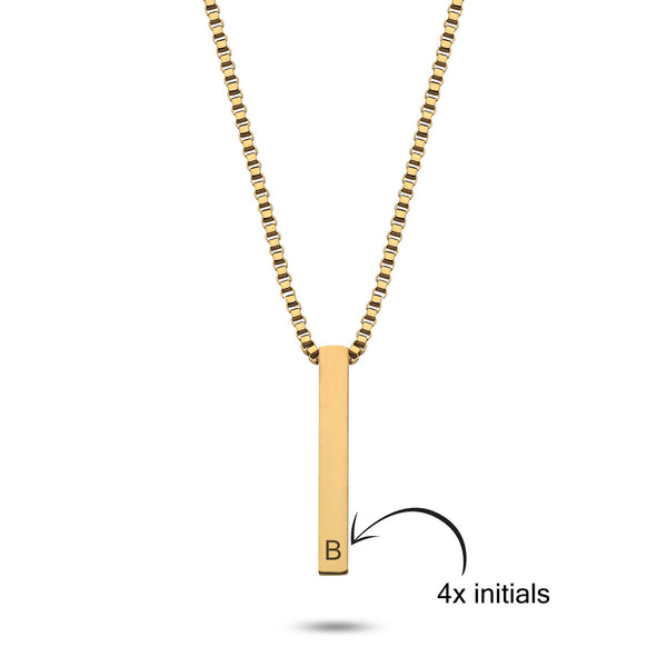 Bar cube initial gold