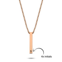 Bar cube initial rosé gold