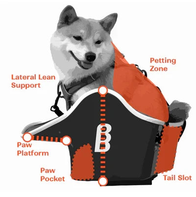 B&B Canine Copilot Honden Fietszitje voor Kleine Honden Beige
