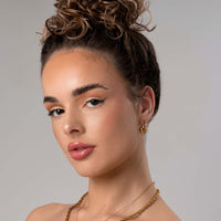 Bubble heart earring gold