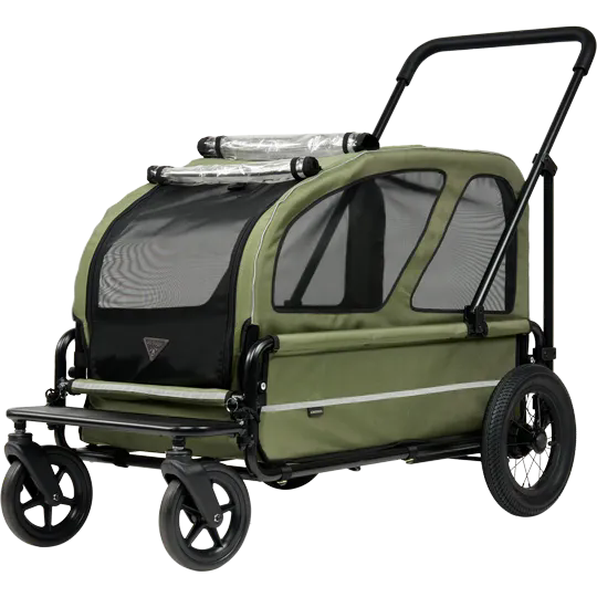 Grote honden buggy AIRBUGGY Carriage Set Moss Green – Luxe Hondenbuggy