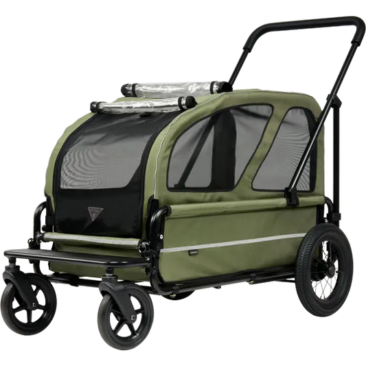 Grote honden buggy AIRBUGGY Carriage Set Moss Green – Luxe Hondenbuggy