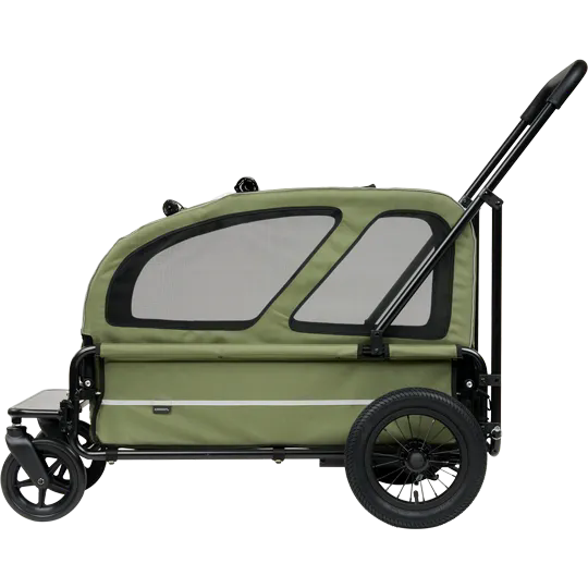 Grote honden buggy AIRBUGGY Carriage Set Moss Green – Luxe Hondenbuggy