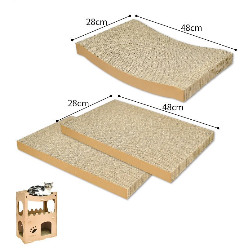 Set van 3 krabplanken voor Spire Pets kattenhuis