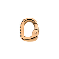 Clip black stones rosé gold
