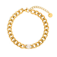Cuban chain stone gold