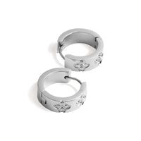 Clover stones earring silver