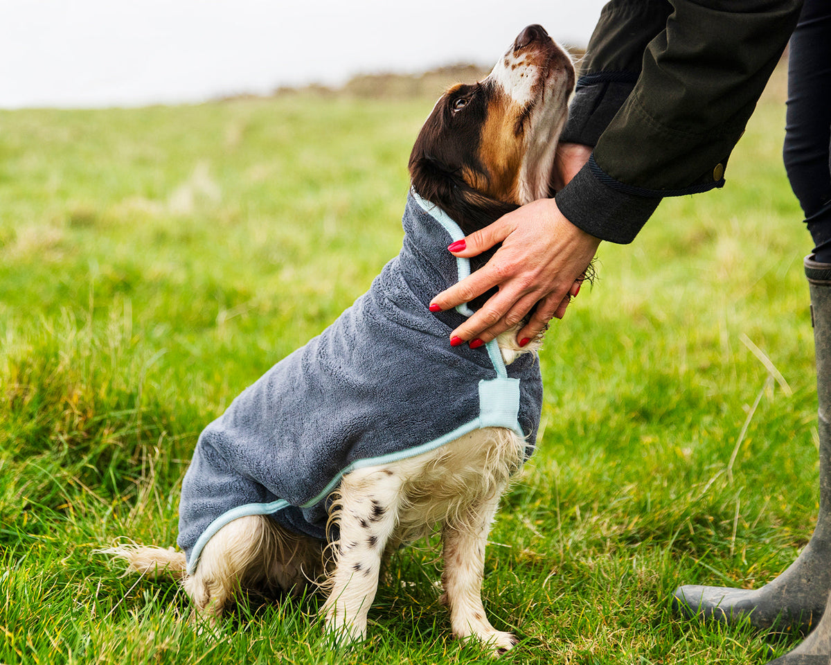 Microvezel hondenbadjas - droogjas voor honden - Maat S