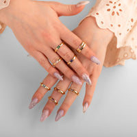 Birthstone ring gold