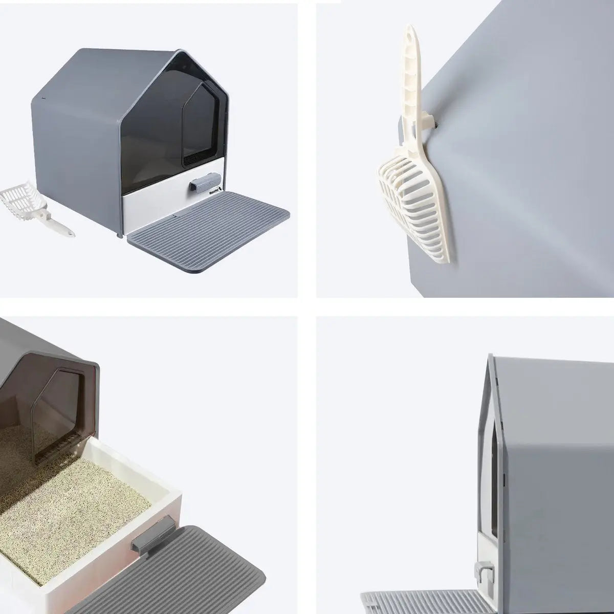 Kattenbak - Kattentoilet met schep en kattenbakmat