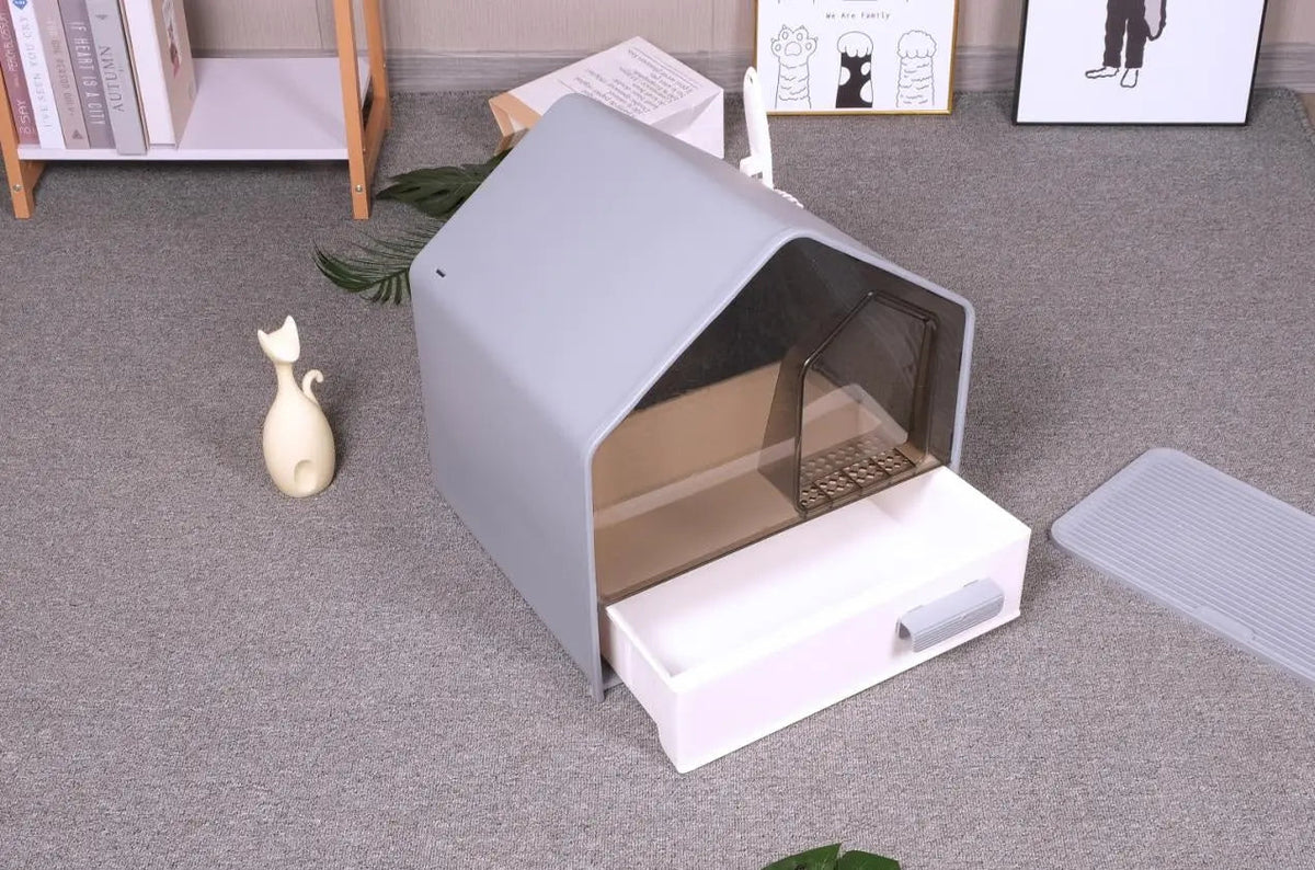 Kattenbak - Kattentoilet met schep en kattenbakmat