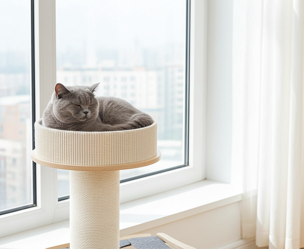 Honeypotcat Kattenboom - krabpaal met kattenmand - 2e KANS