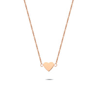 Heart necklace rosé gold