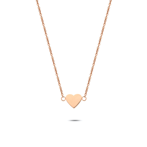 Heart necklace rosé gold
