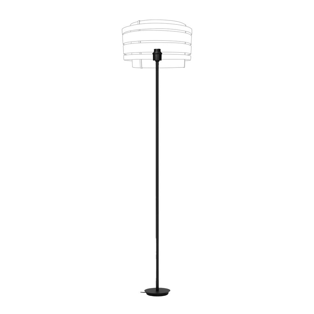 Floor Lamp Stand (Universal E27) 157x35 cm -Metal-Black "Beam"