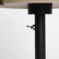Table Lamp Stand (Universal E27) 35x20cm-Metal-Black "Beam"